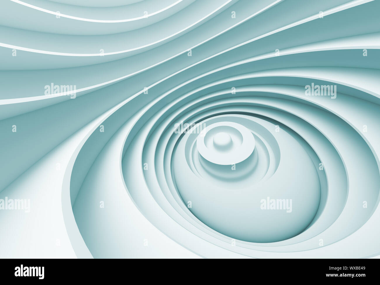 3d Illustration of Blue Abstract Architecture Background Stock Photo ...