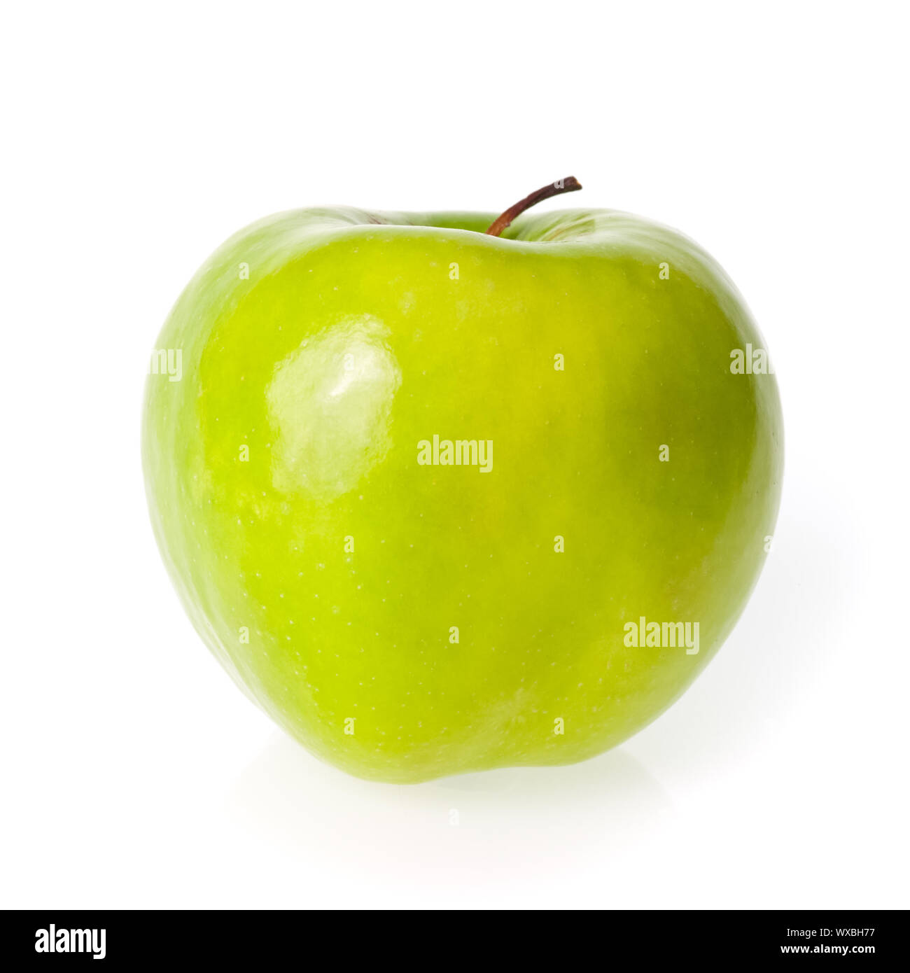 Fresh green apple on white background Stock Photo - …