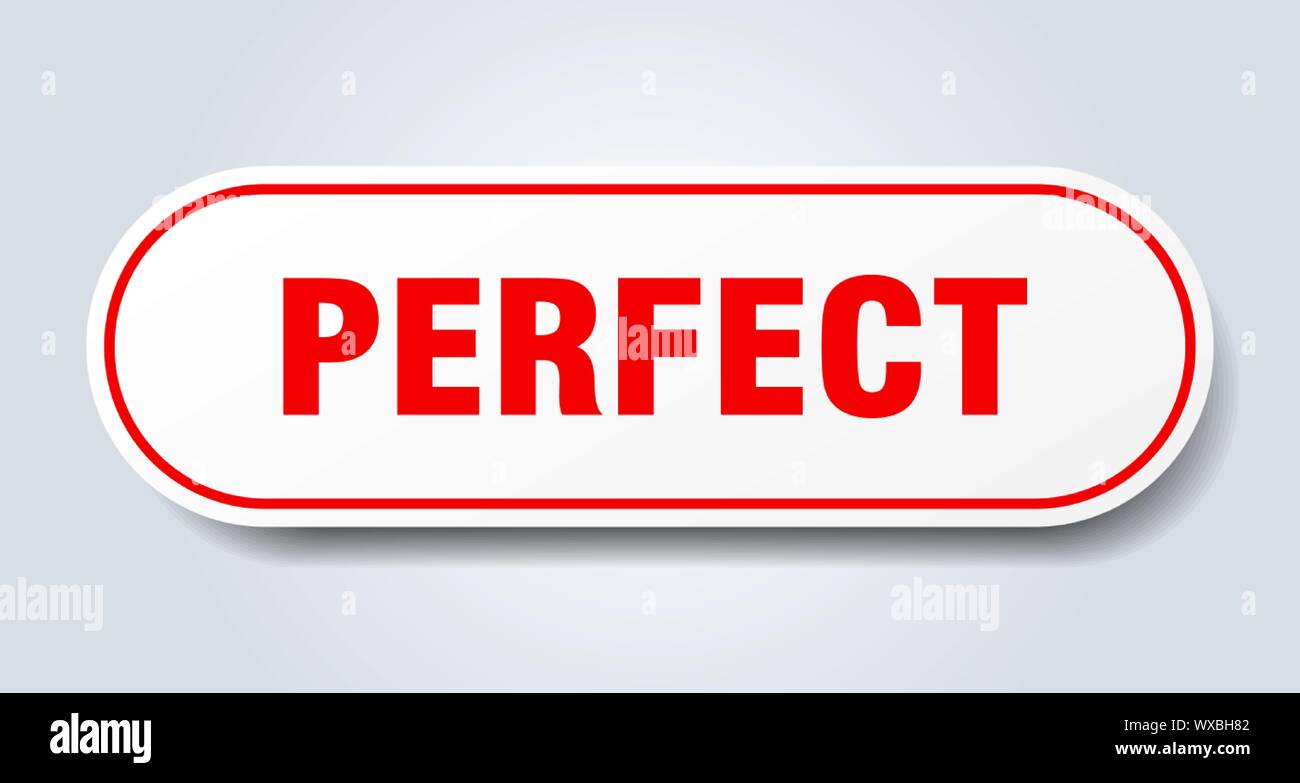 perfect sign. perfect rounded red sticker. perfect Stock Vector Image ...