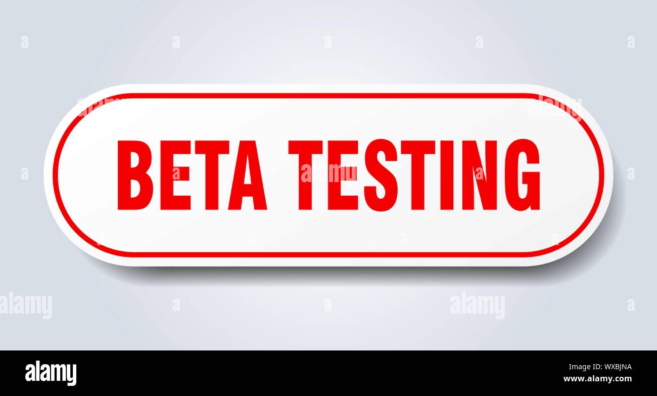 beta testing sign. beta testing rounded red sticker. beta testing Stock Vector