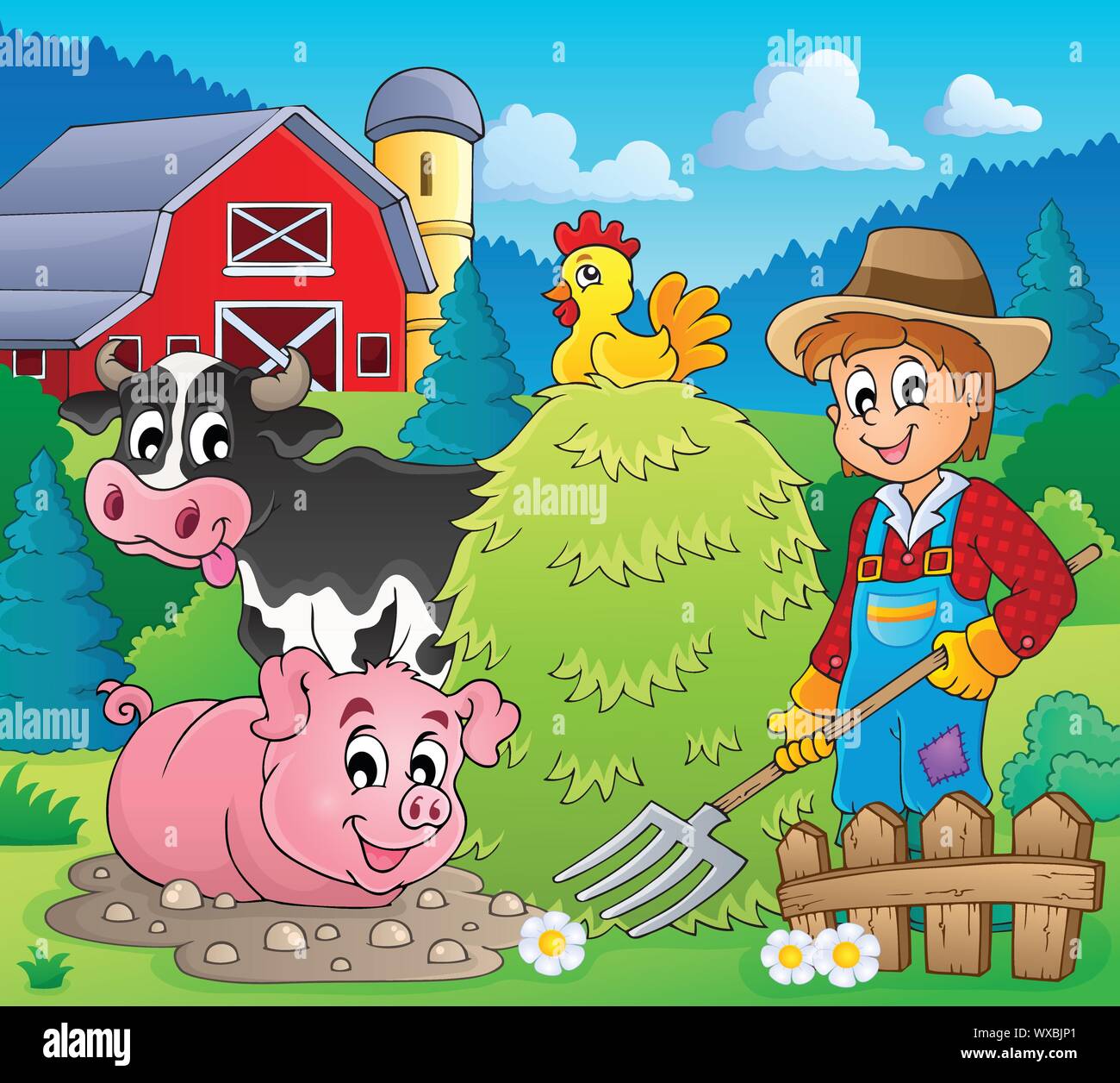 Farmer theme image 4 Stock Vector Image & Art - Alamy
