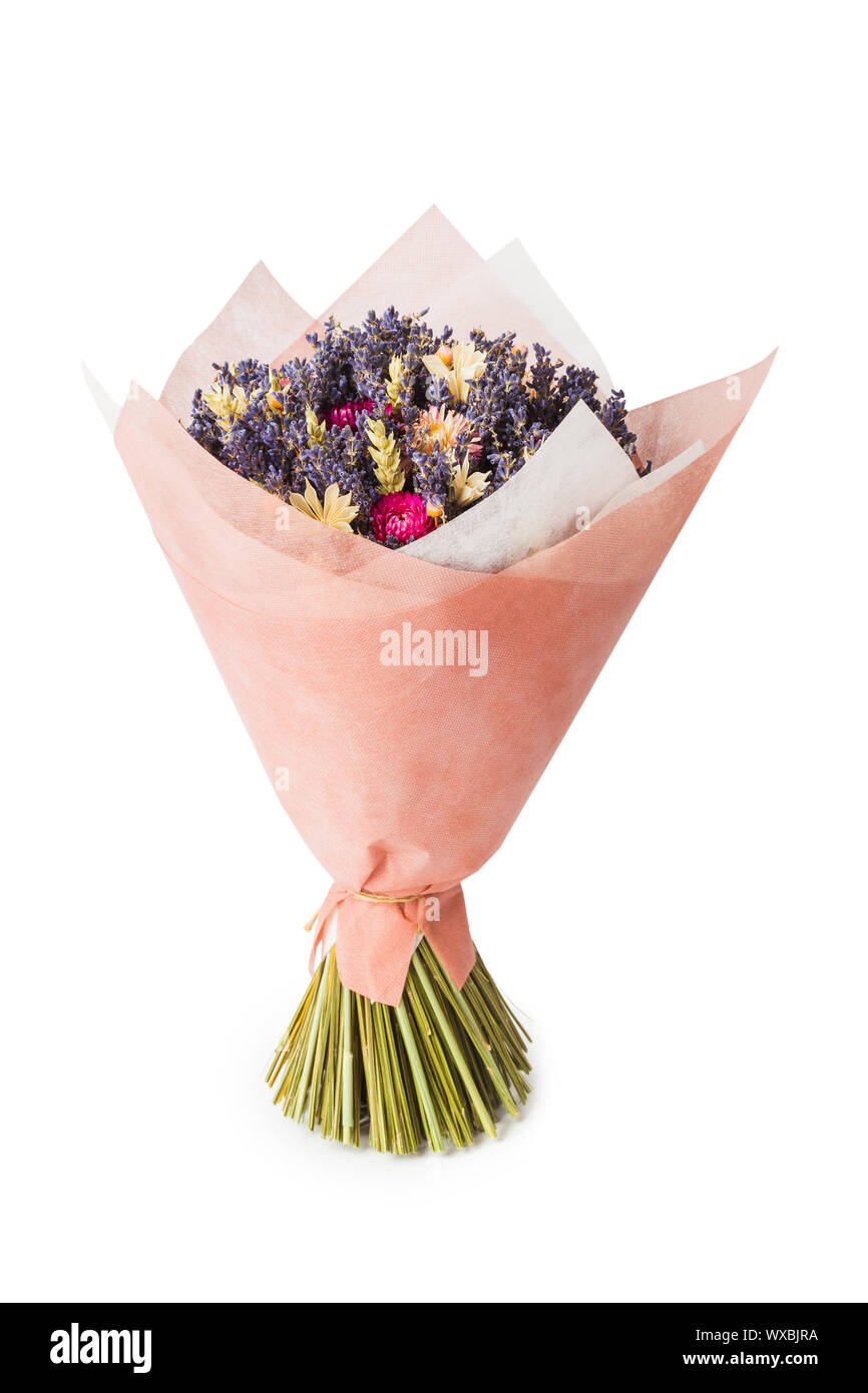 Dried flowers bouquet Stock Photo