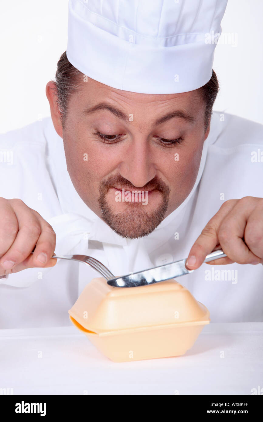 chubby, chef Stock Photo