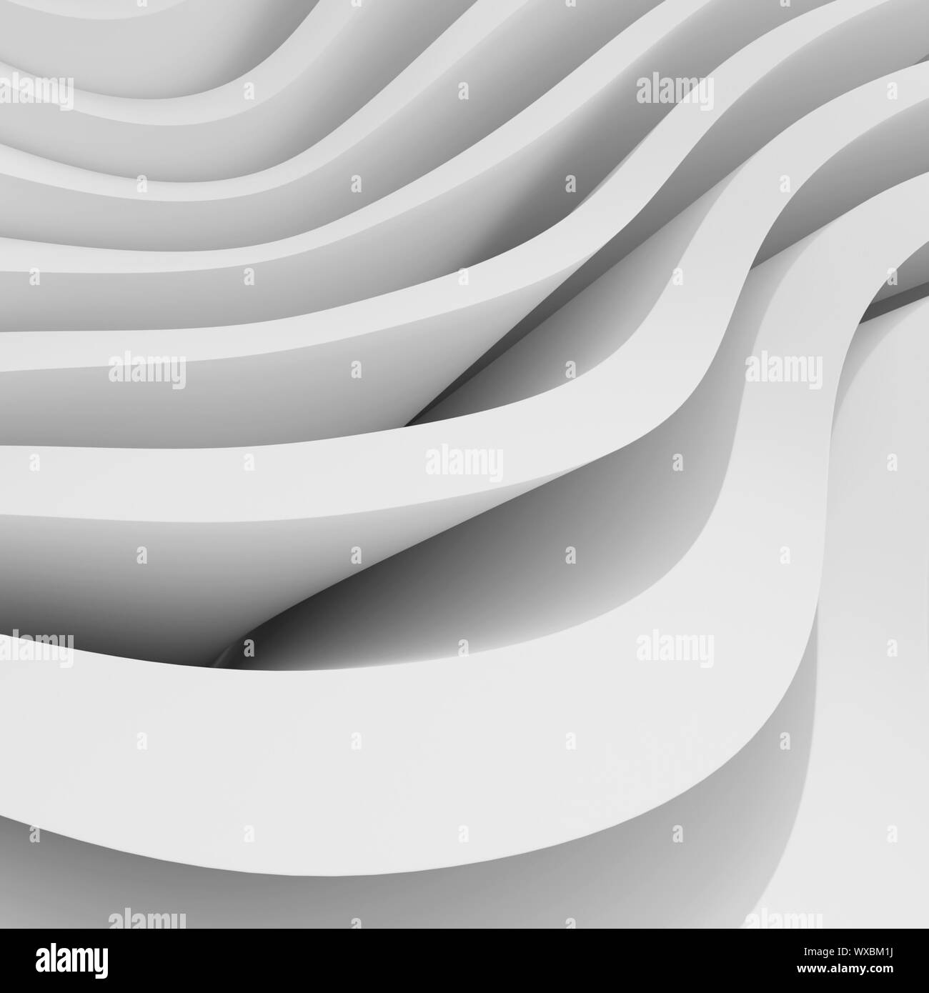 3d Illustration of White Modern Architecture Background Stock Photo - Alamy