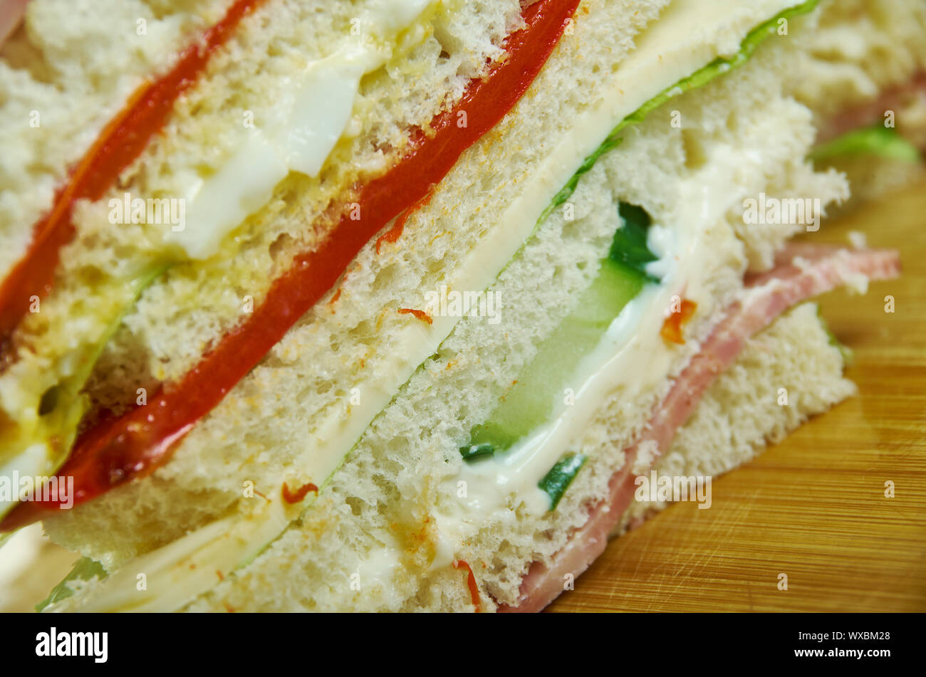 Sandwiches de miga Stock Photo Alamy