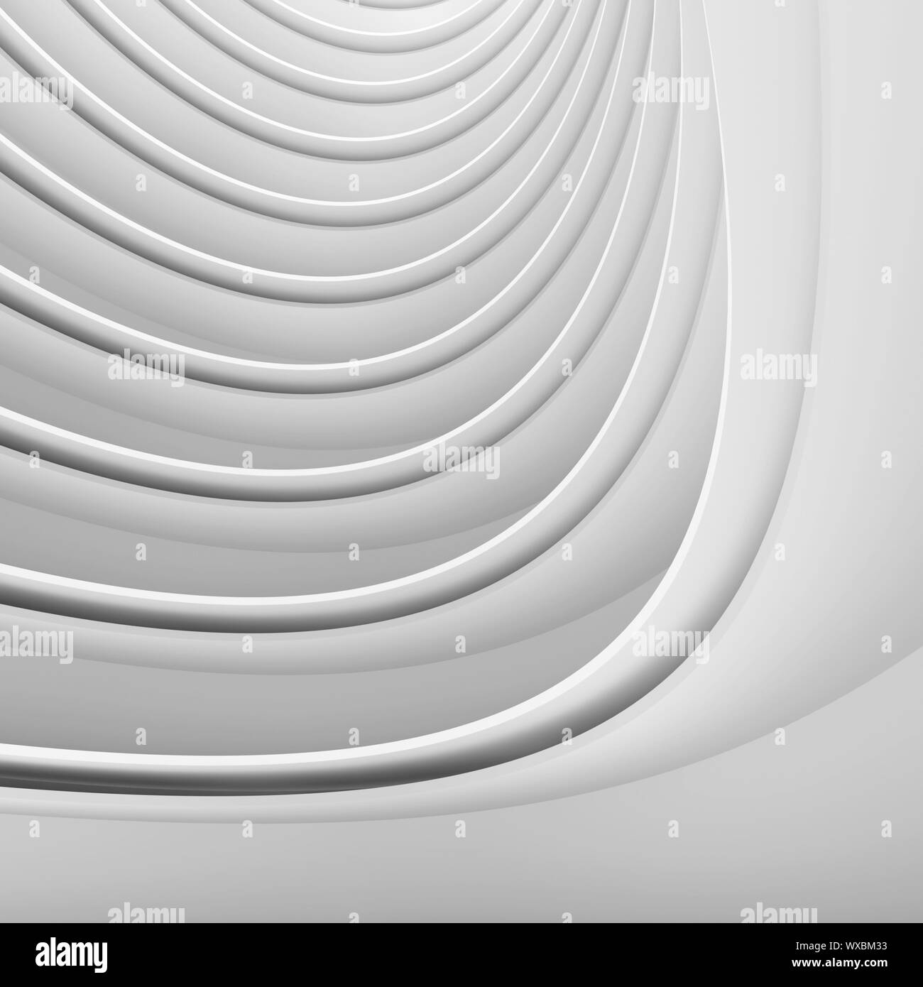 3d Illustration of White Abstract Architectural Design Stock Photo - Alamy