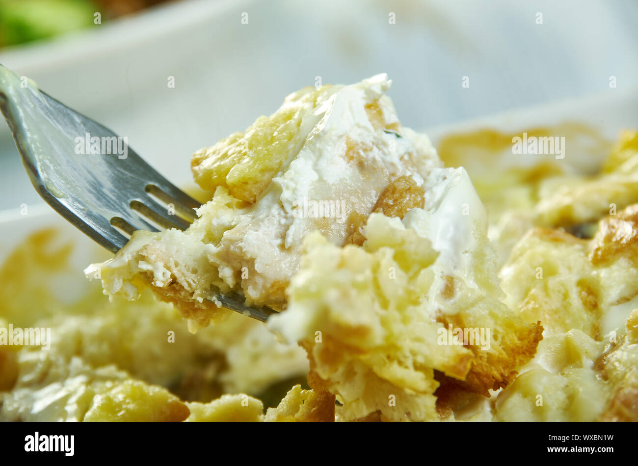 Crock Pot Chicken Stuffing Casserole Stock Photo Alamy