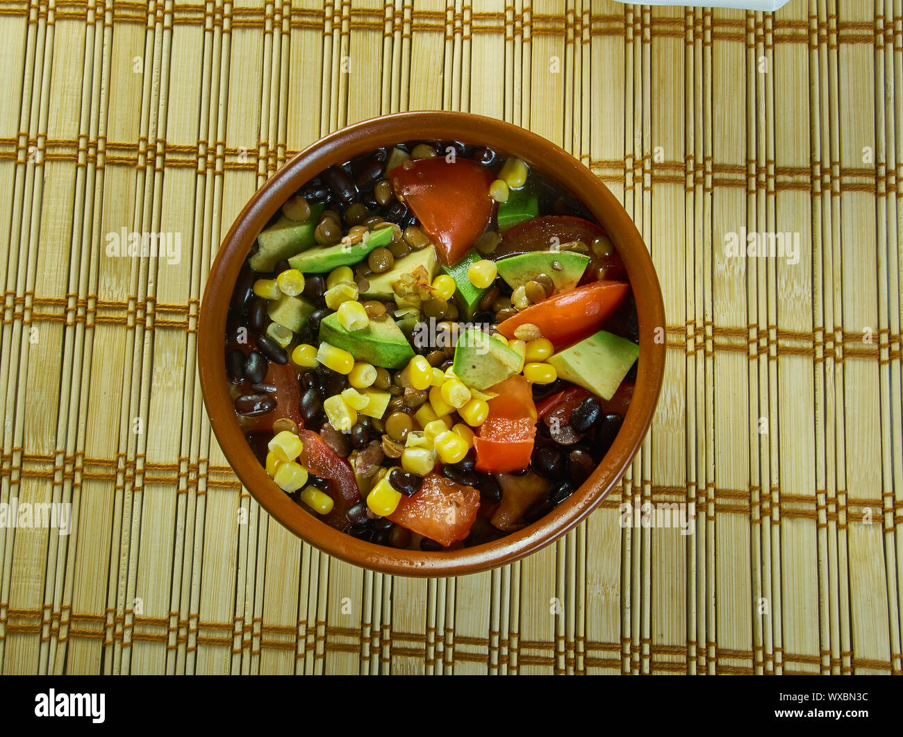 Black Bean Lentil Taco Soup Stock Photo - Alamy