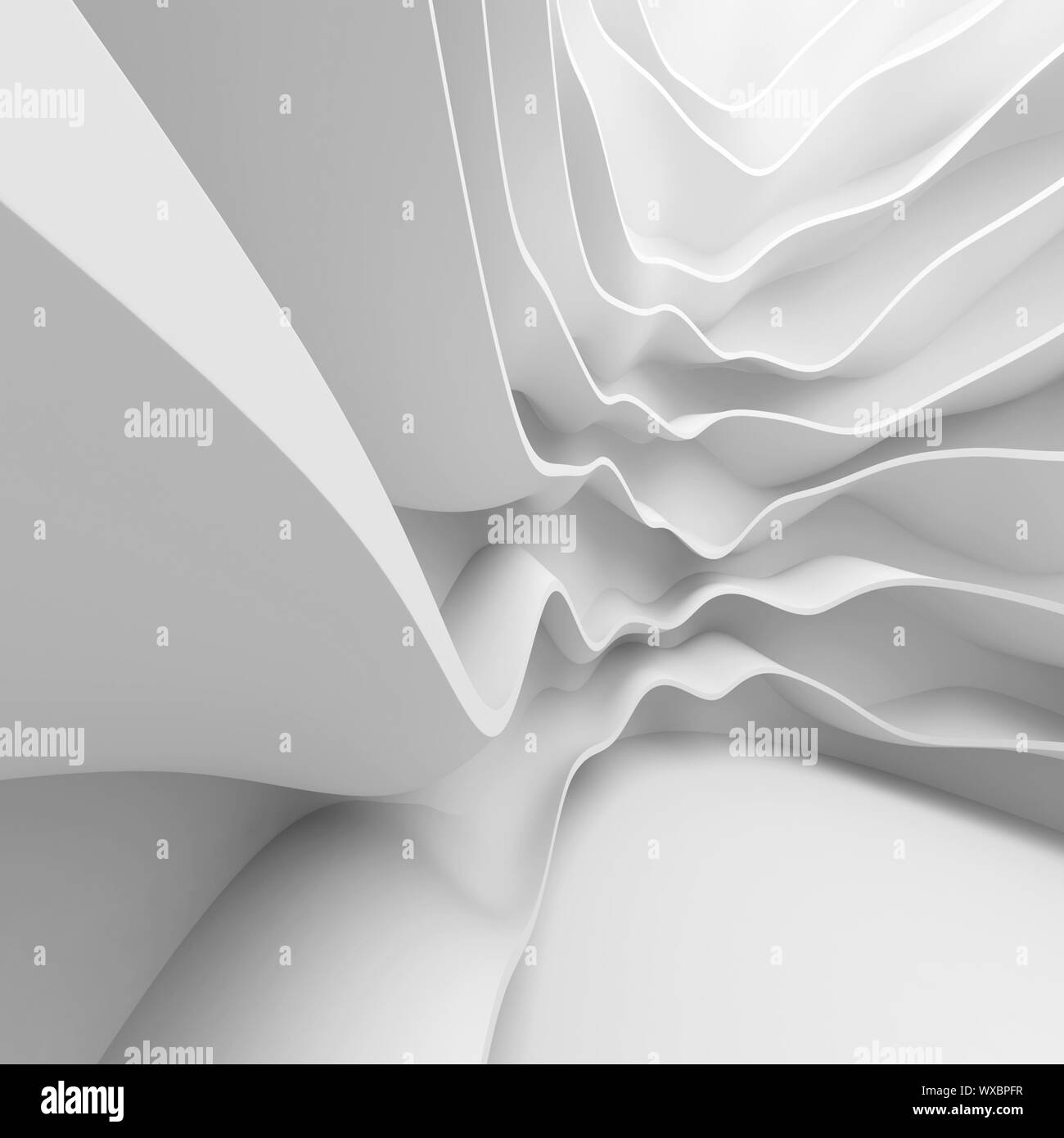 3d Illustration of White Abstract Construction Stock Photo - Alamy