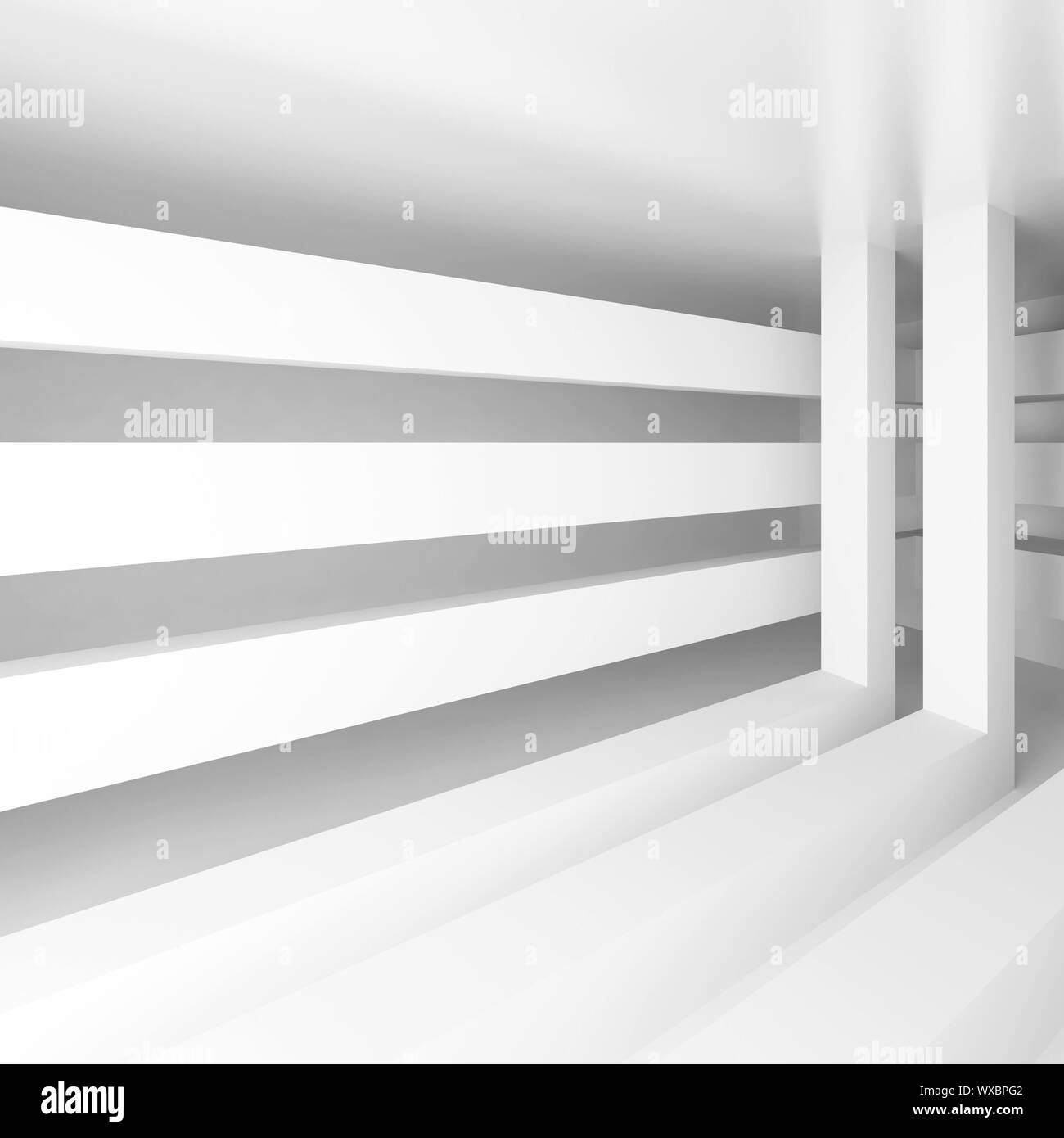 3d Illustration of Blue Abstract Architecture Background Stock Photo ...