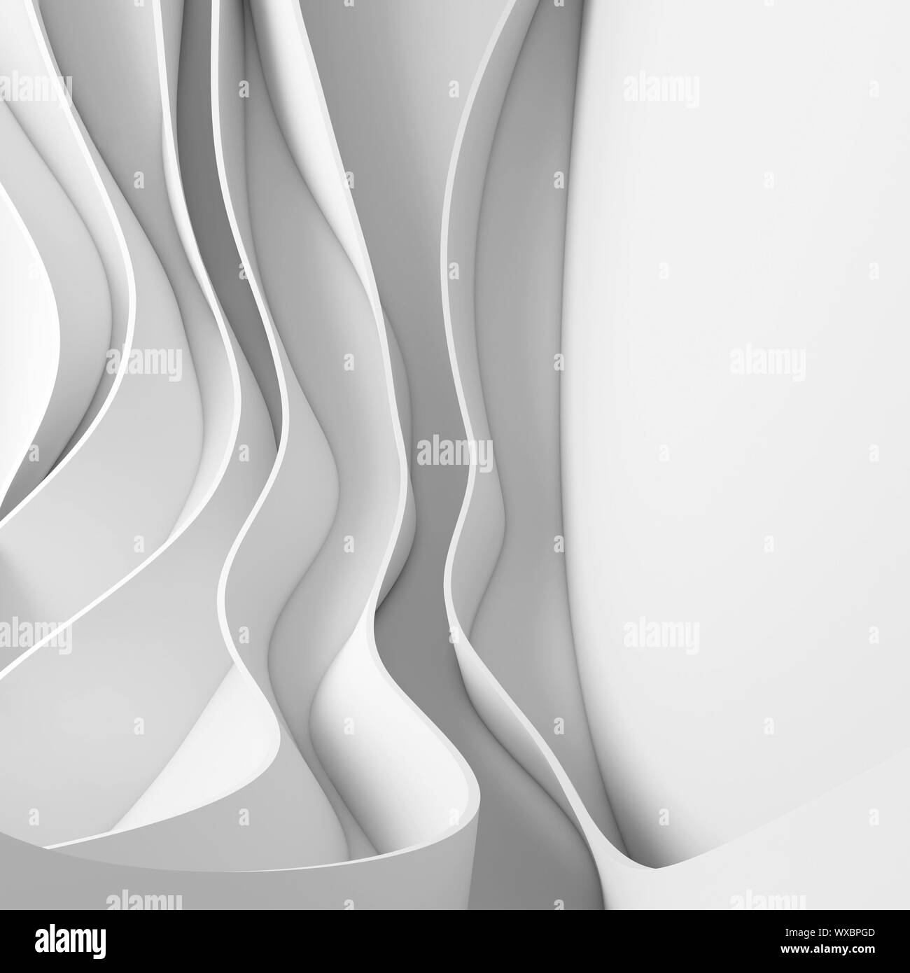 3d Illustration of White Abstract Architecture Background Stock Photo ...