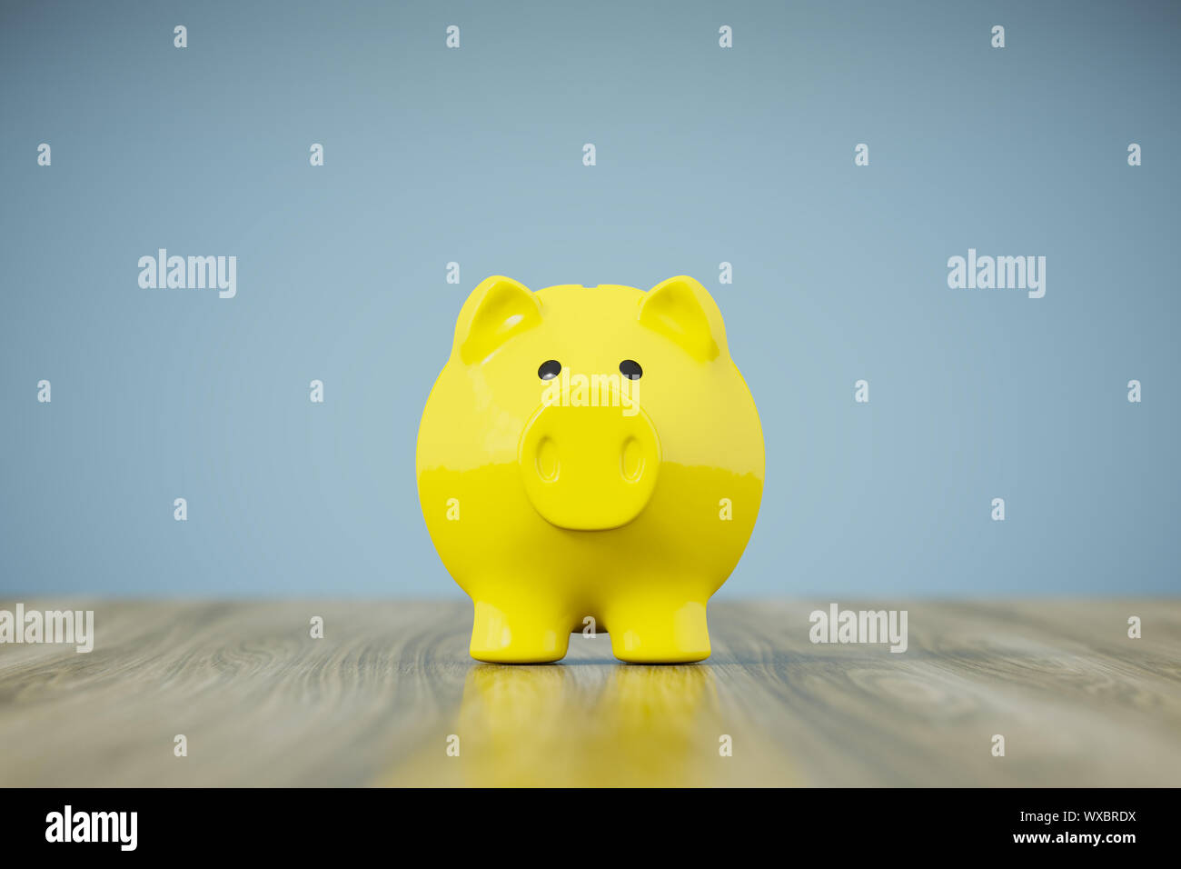 piggy bank yellow Stock Photo Alamy
