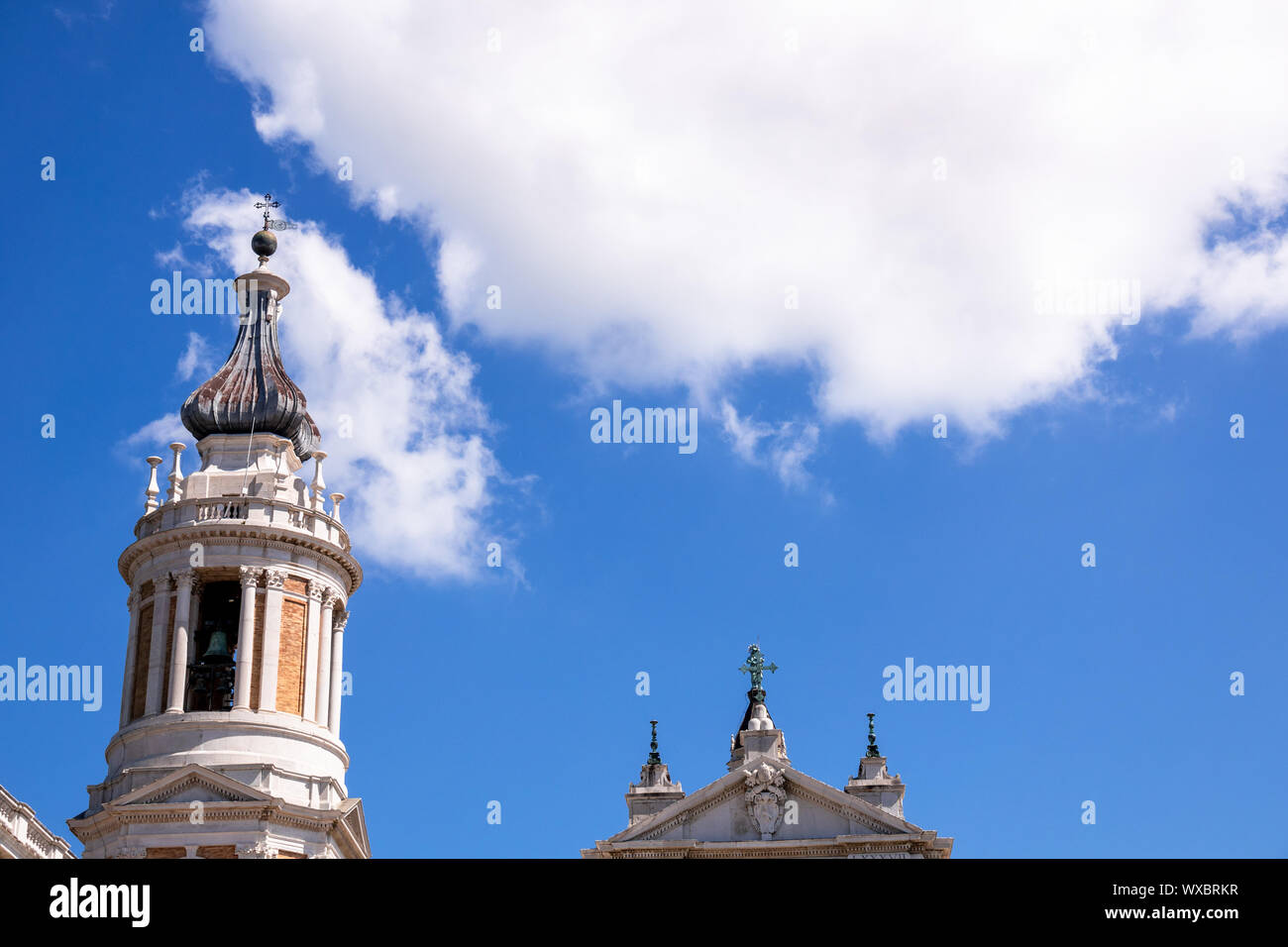 details of the Basilica della Santa Casa in Italy Marche Stock Photo