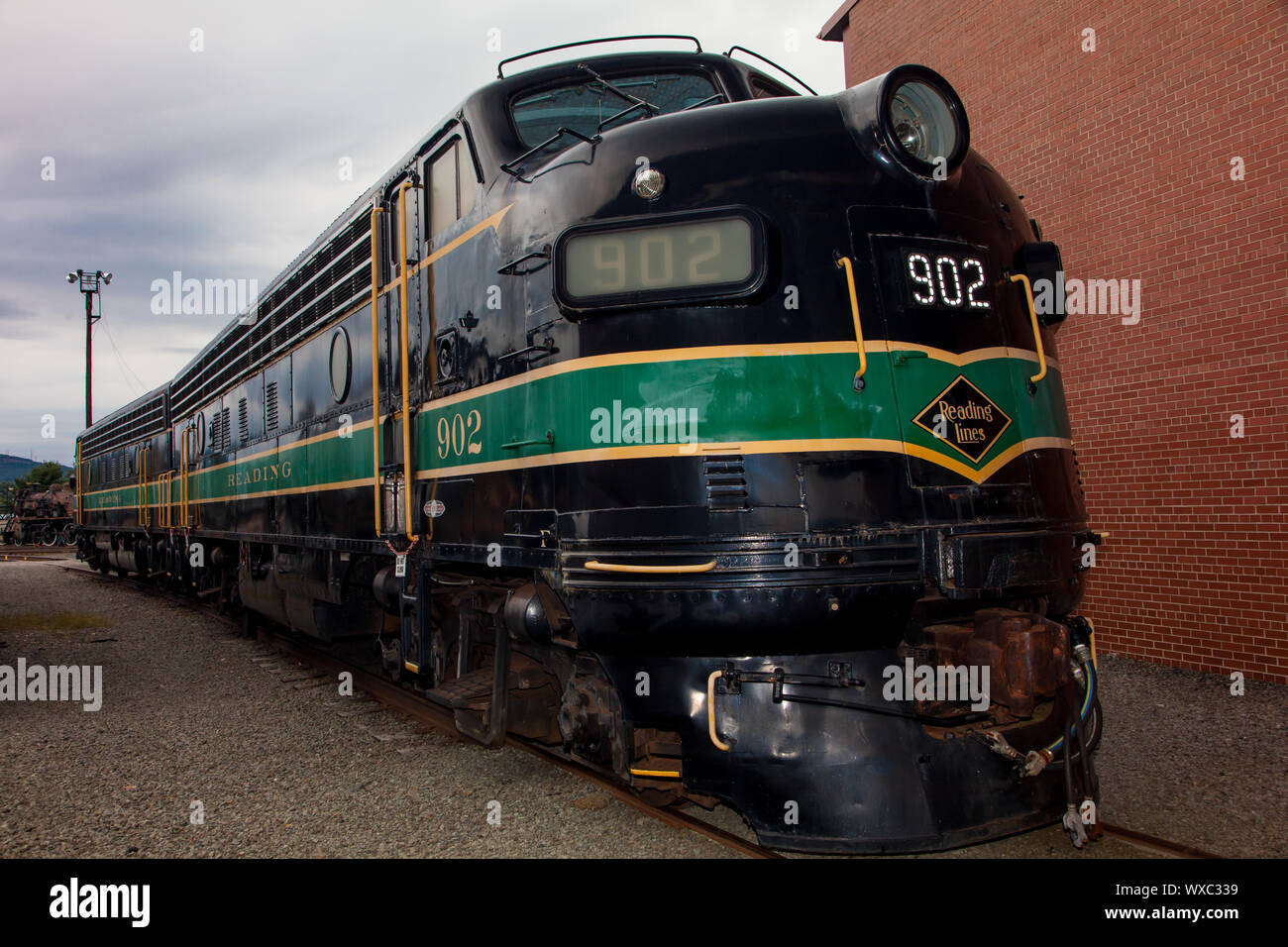 Historic trains at Steamtown National Historic Site in Scranton, PA, USA Stock Photo