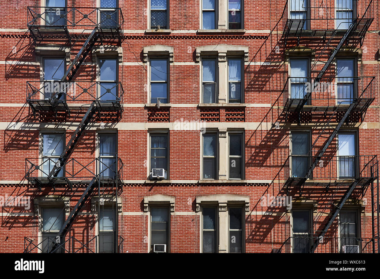 Fire escape ladders in New York Stock Photo Alamy
