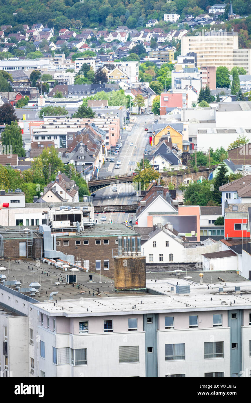 aerial view over Siegen Germany Stock Photo - Alamy