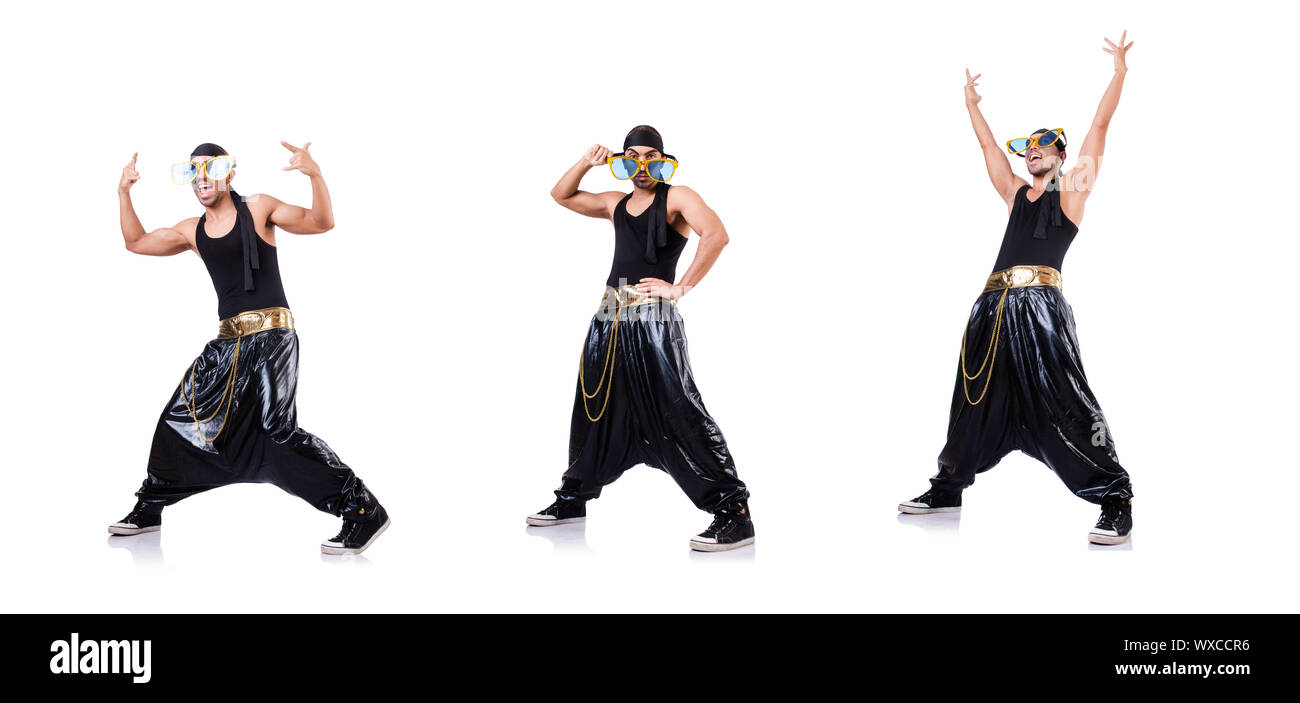 Rap dancer isolated on the white Stock Photo - Alamy