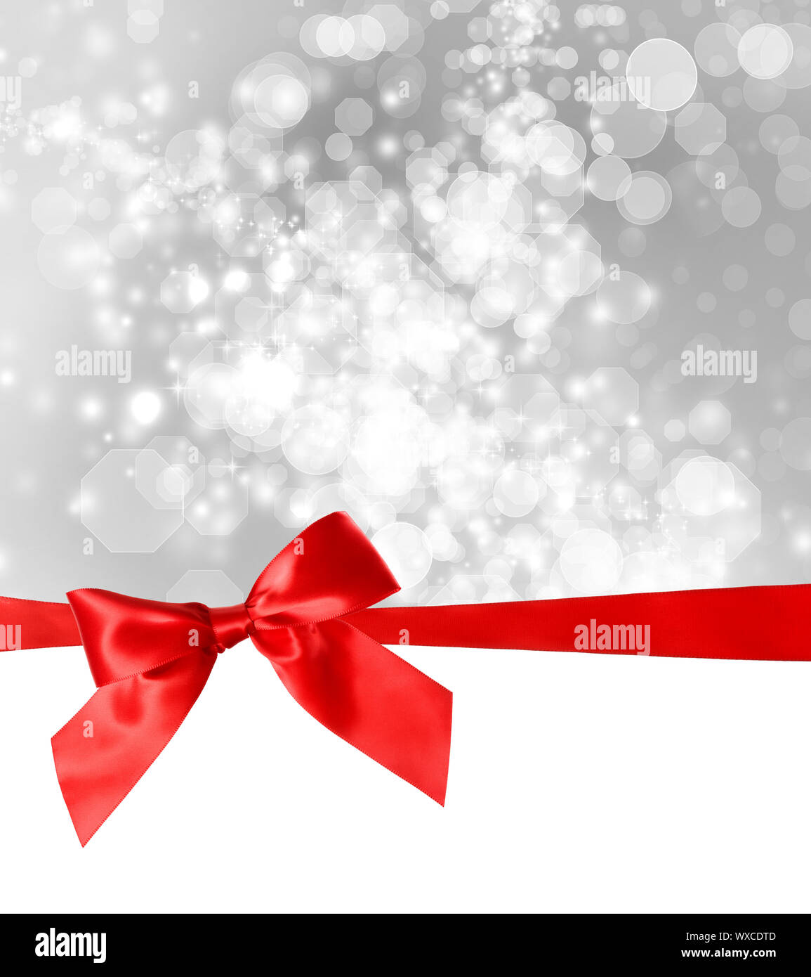 Happy Birthday Red Bow Ribbon Glitter Bokeh Round Backdrops