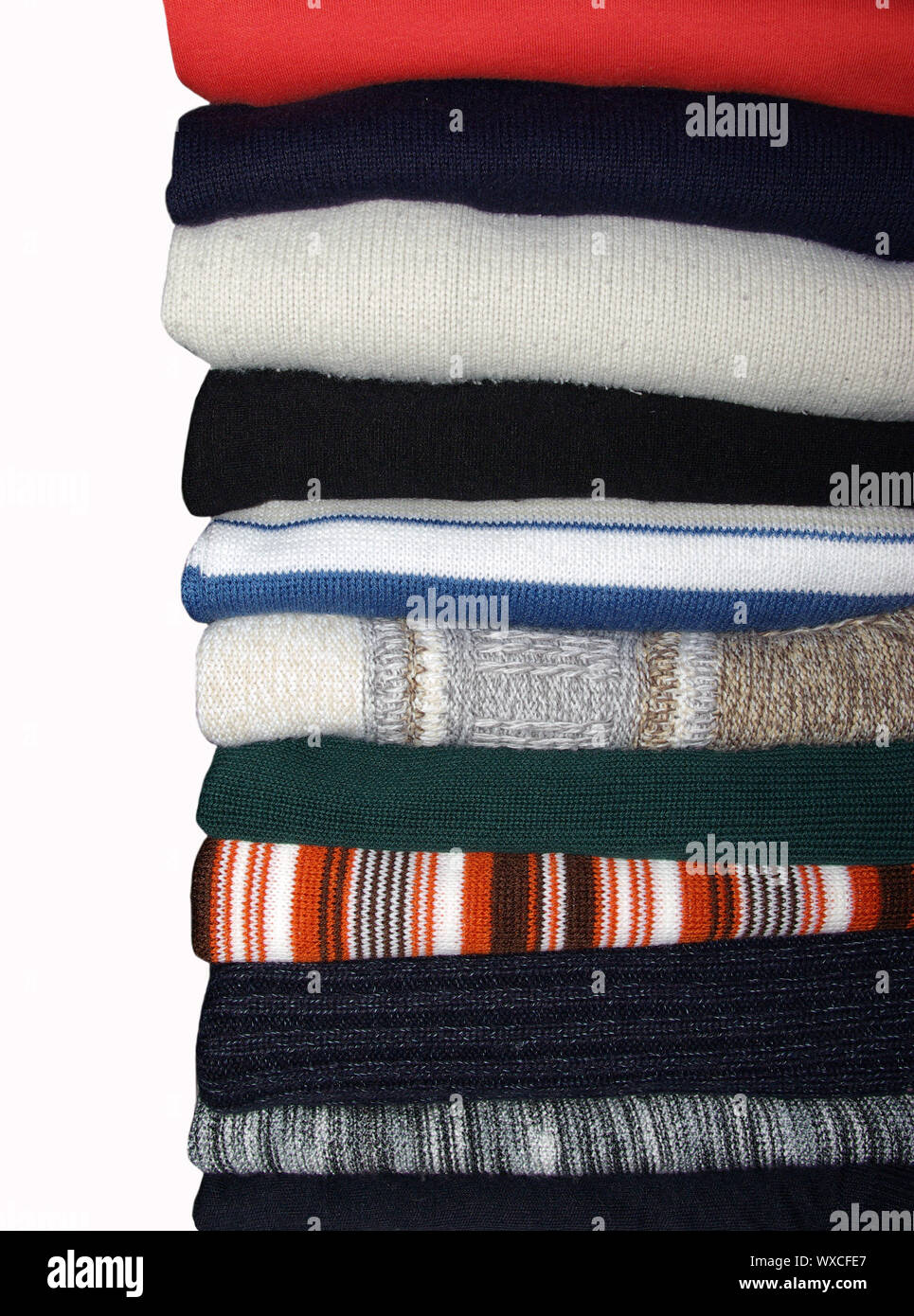 Sweaters jeans folded hi-res stock photography and images - Alamy