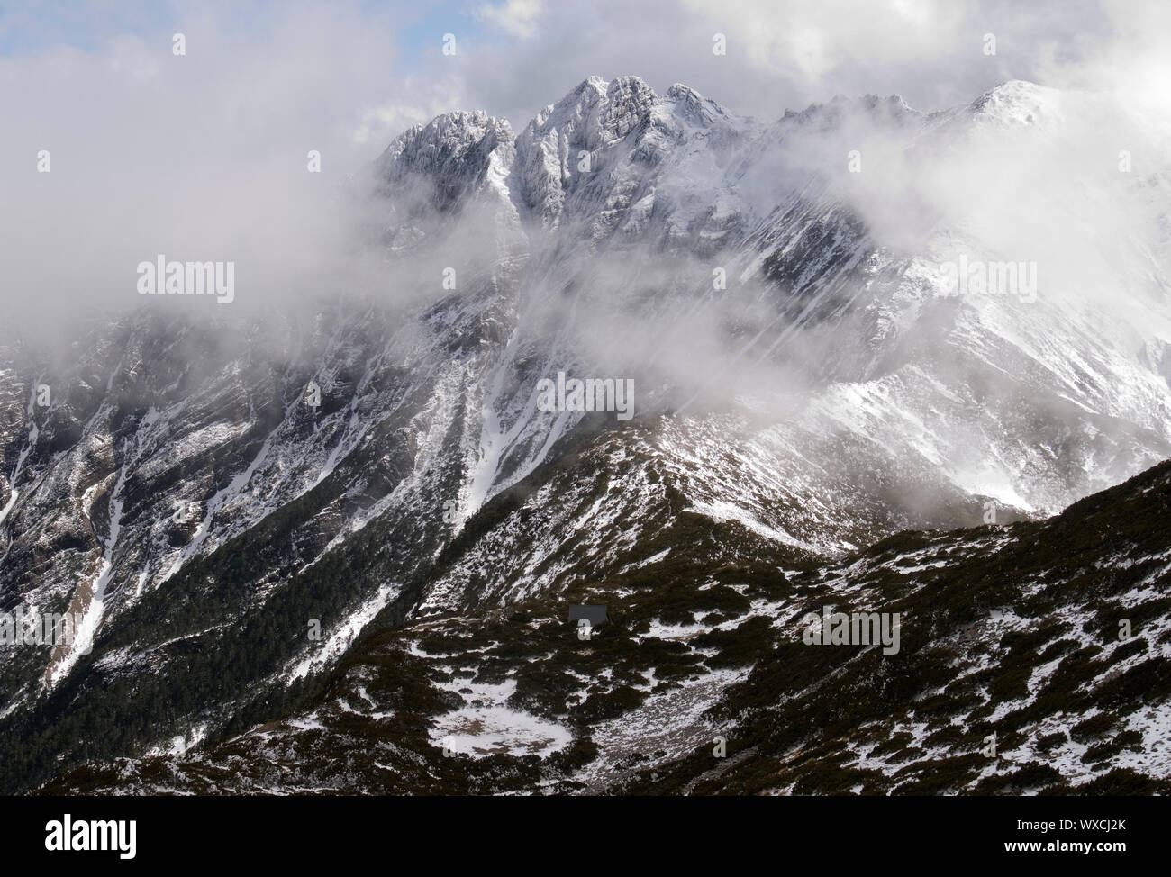 It is the highest mountain in Taiwan and the eastsouth also Stock Photo