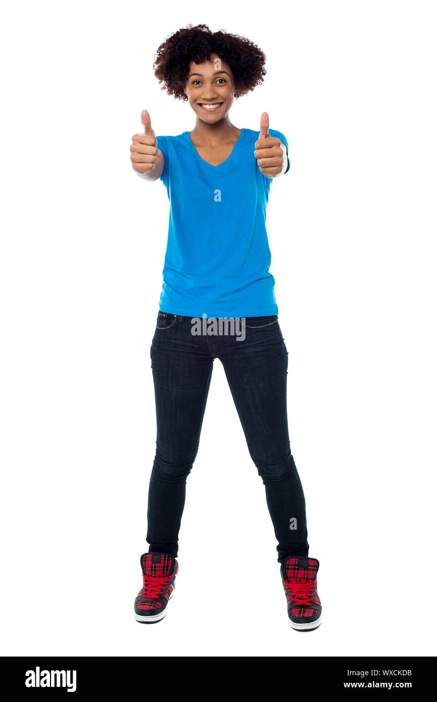 Stylish young afro woman Cut Out Stock Images & Pictures - Alamy
