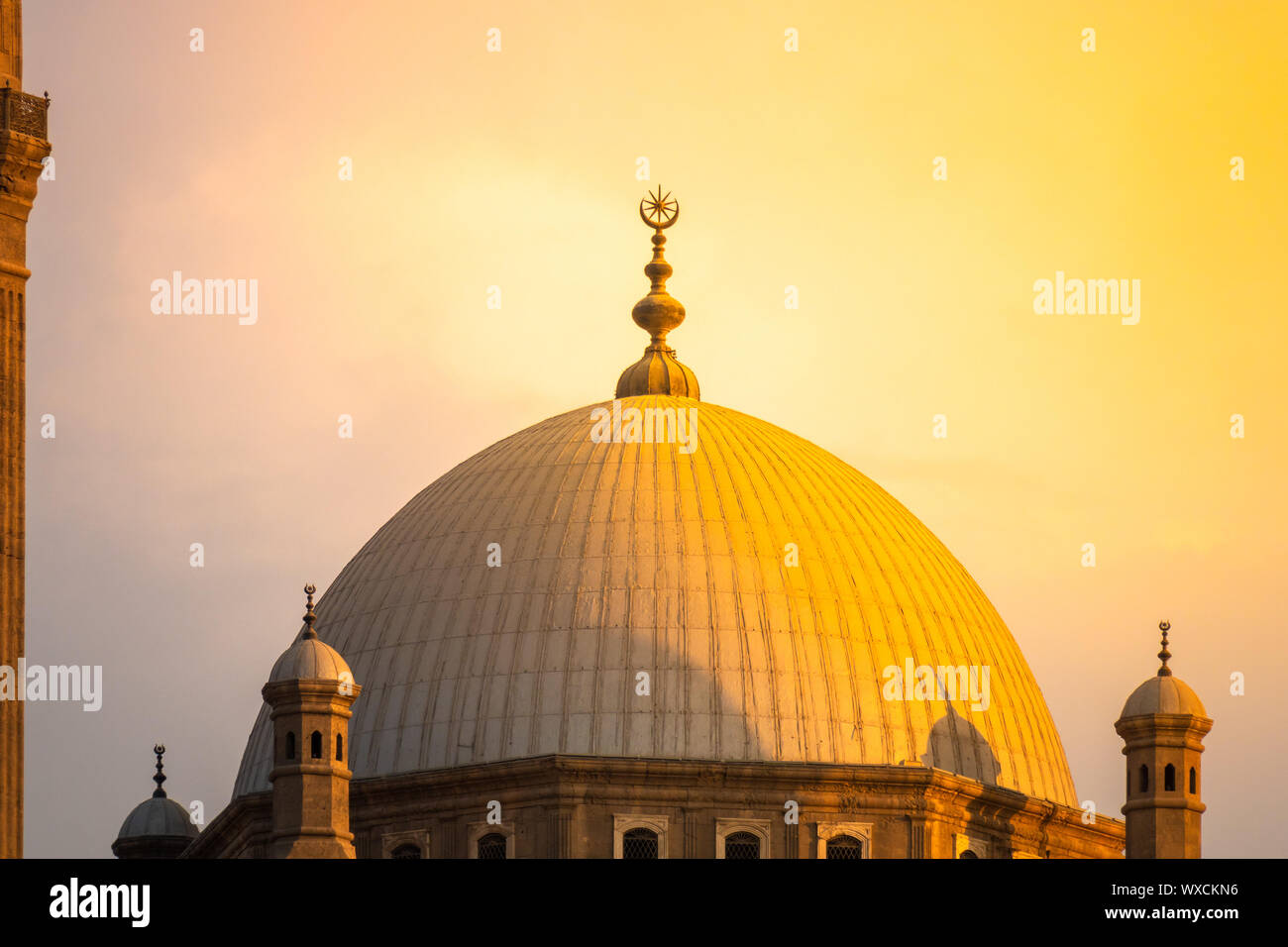 The Mosque of Muhammad Ali in Cairo Egypt at sunset Stock Photo