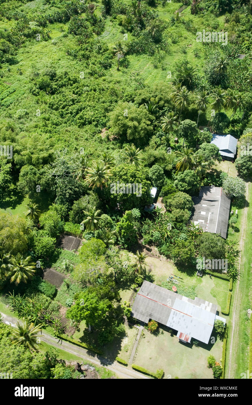 Aerial of Tropical Urban Area Stock Photo