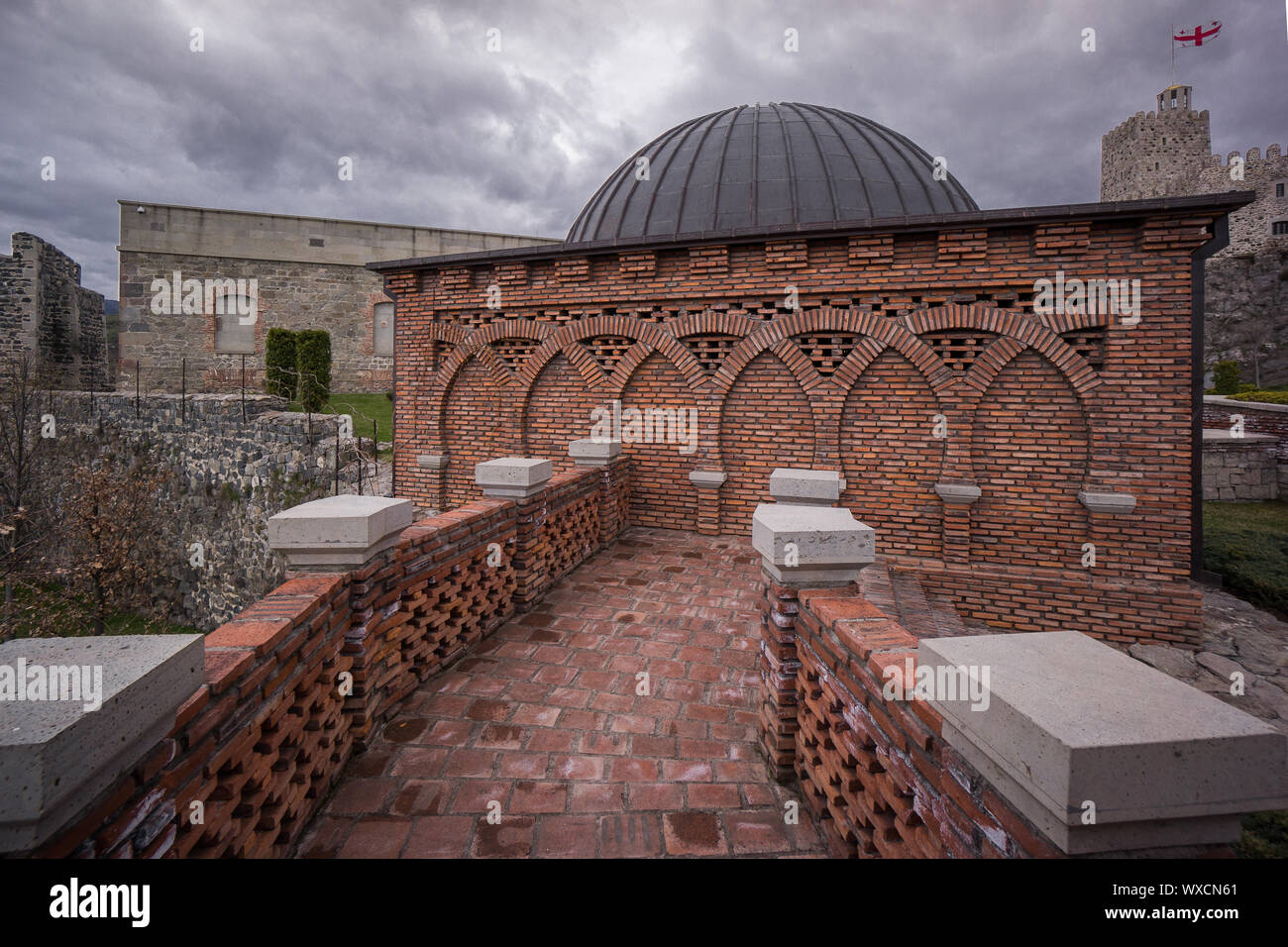 medieval osmanian brick mosque in rabati castle Stock Photo