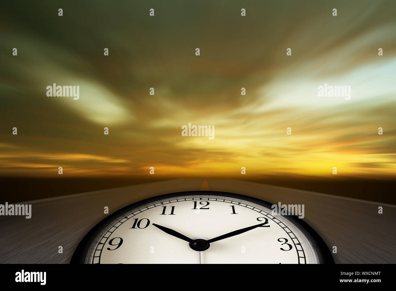 Time management, running concept, business planning, clock moving on