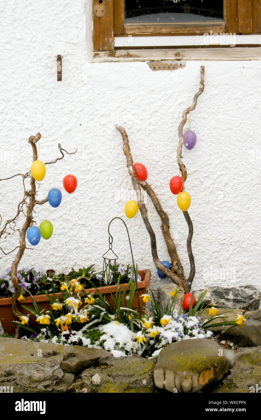 Colorful Easter Eggs Decoration Outdoor Stock Photo 274417890 Alamy