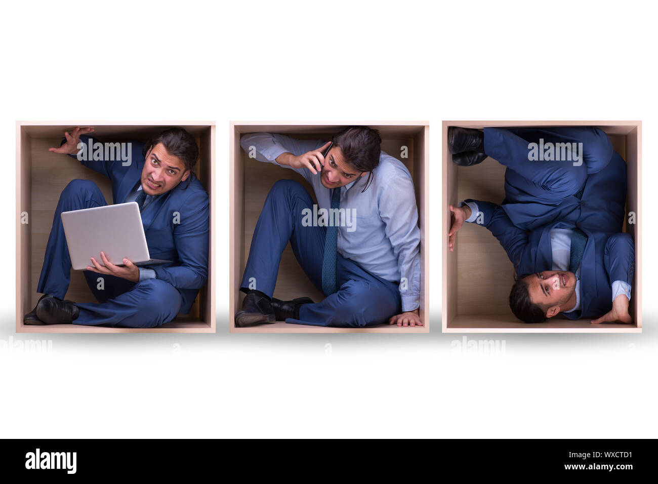 Angry Cubicle Angry employee at cubicle Cut Out Stock Images & Pictures - Alamy
