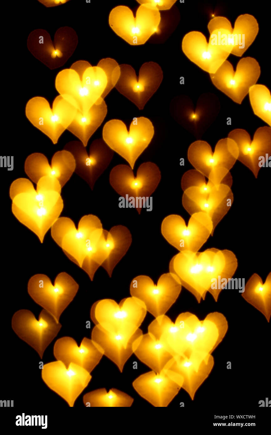 bokeh hearts background abstract macro Stock Photo - Alamy