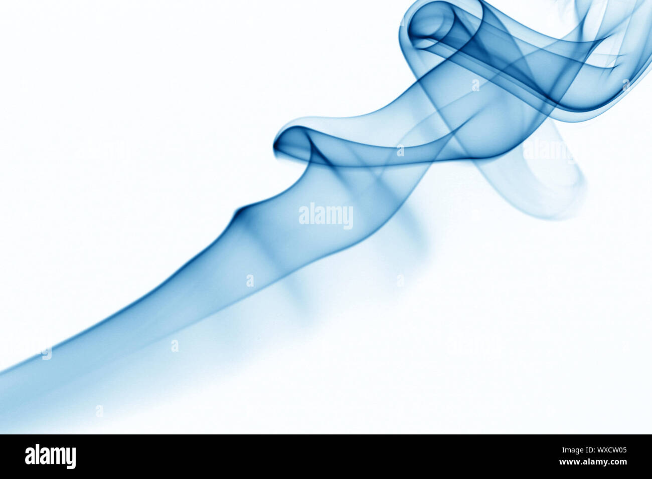 blue smoke on white background Stock Photo - Alamy