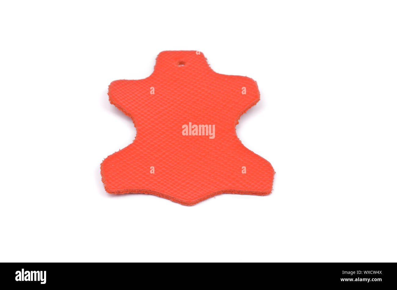 Orange Leather Luggage Label isolated on white background Stock Photo Alamy