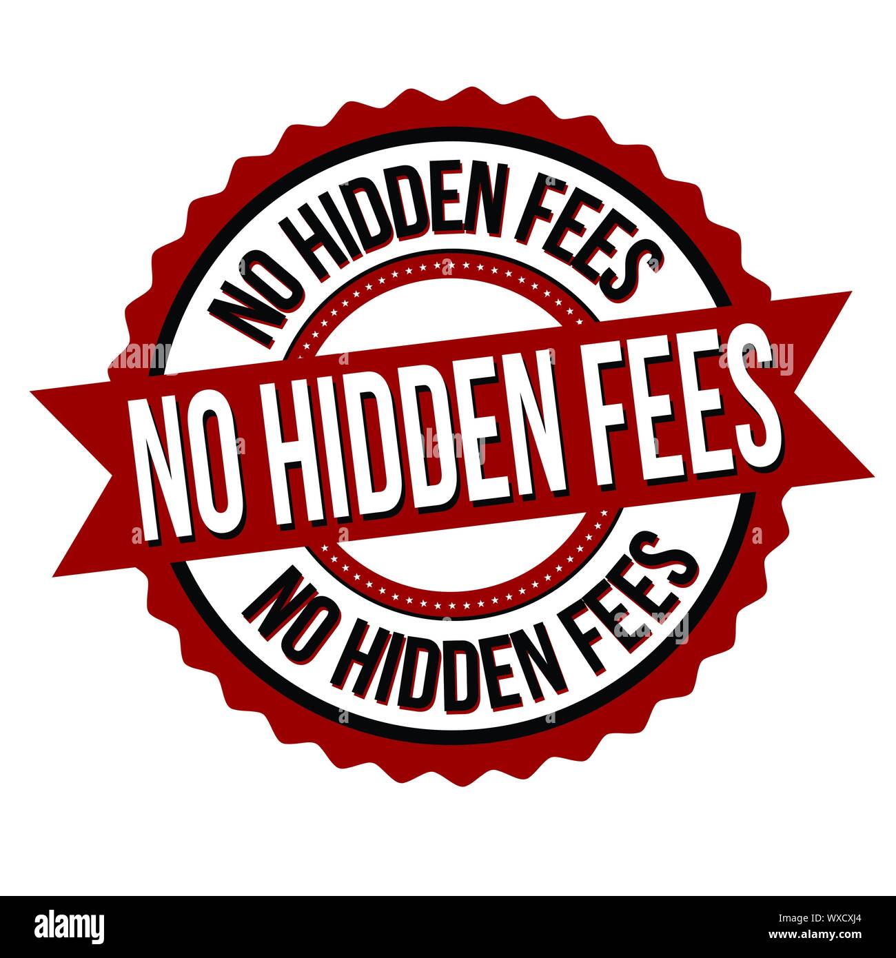 No hidden fees seal hires stock photography and images Alamy