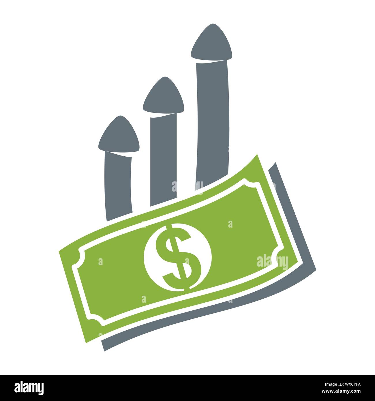 Money Business Arrow Direction Vector color Isolated Stock Vector Image ...