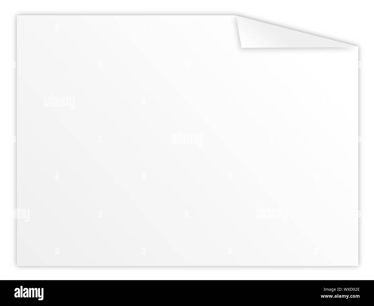empty sheet of paper with copyspace for text Stock Photo Alamy