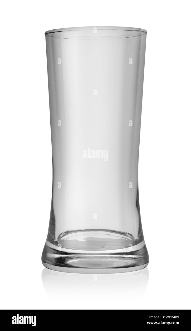 Empty beer glass isolated on white background Stock Photo Alamy