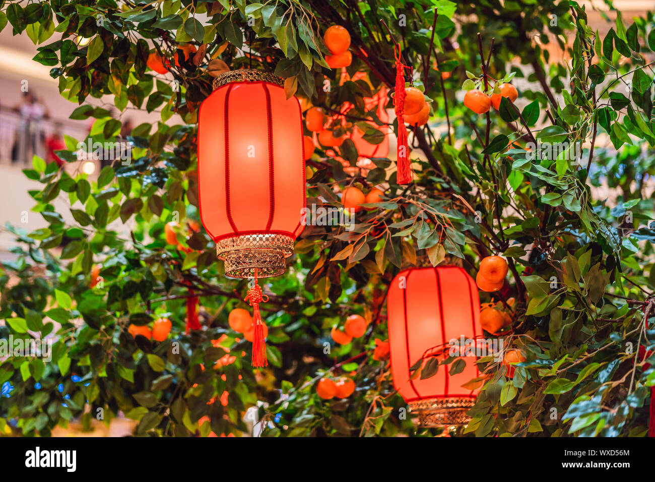 Chinese red lanterns for the Chinese New Year Stock Photo - Alamy