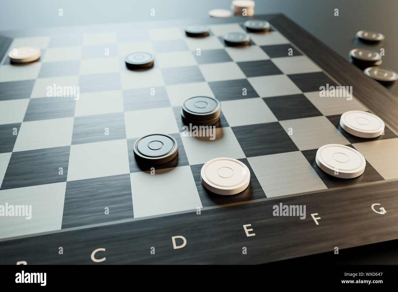 draughts game board Stock Photo Alamy