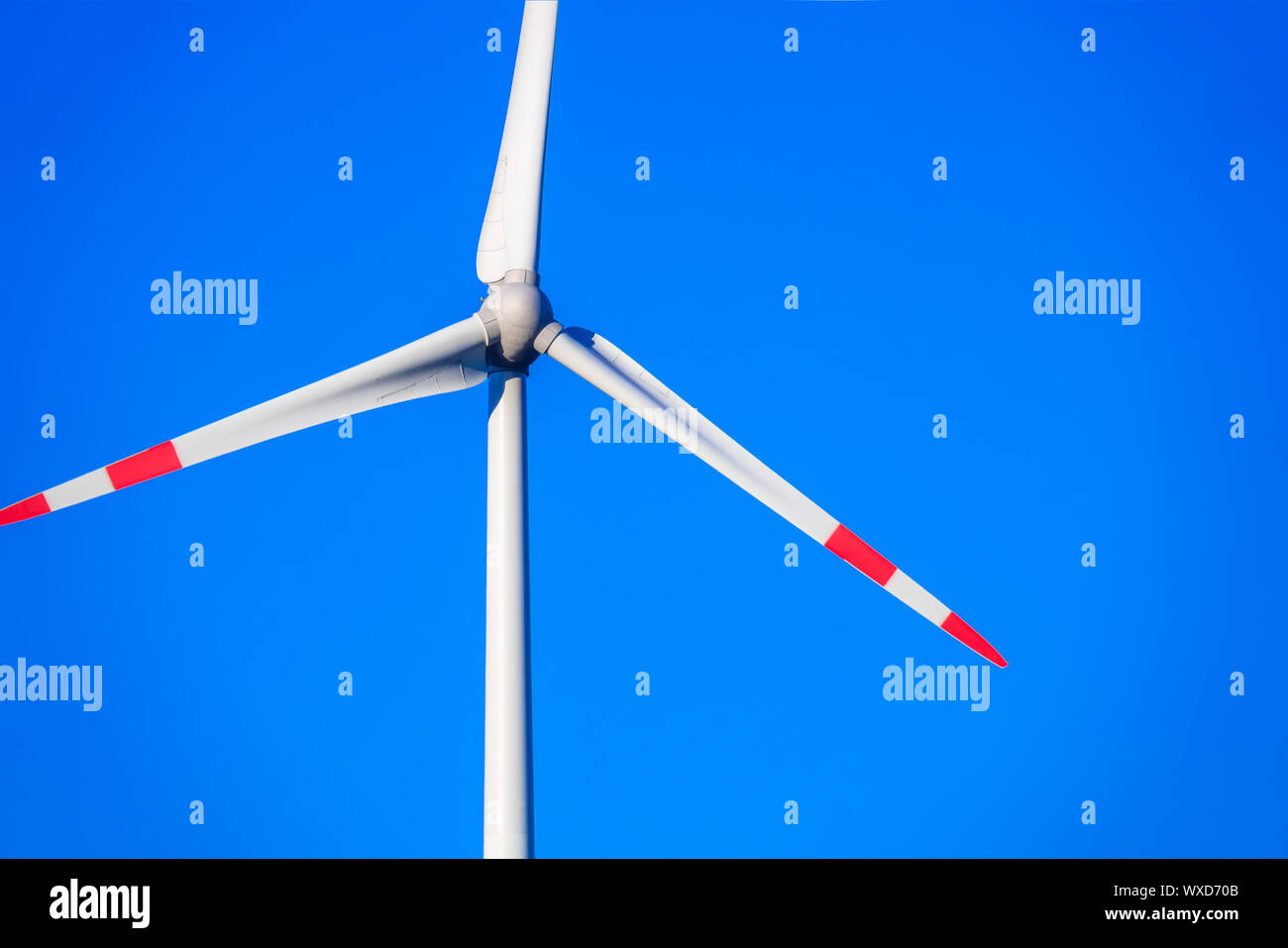 wind energy detail blue sky Stock Photo