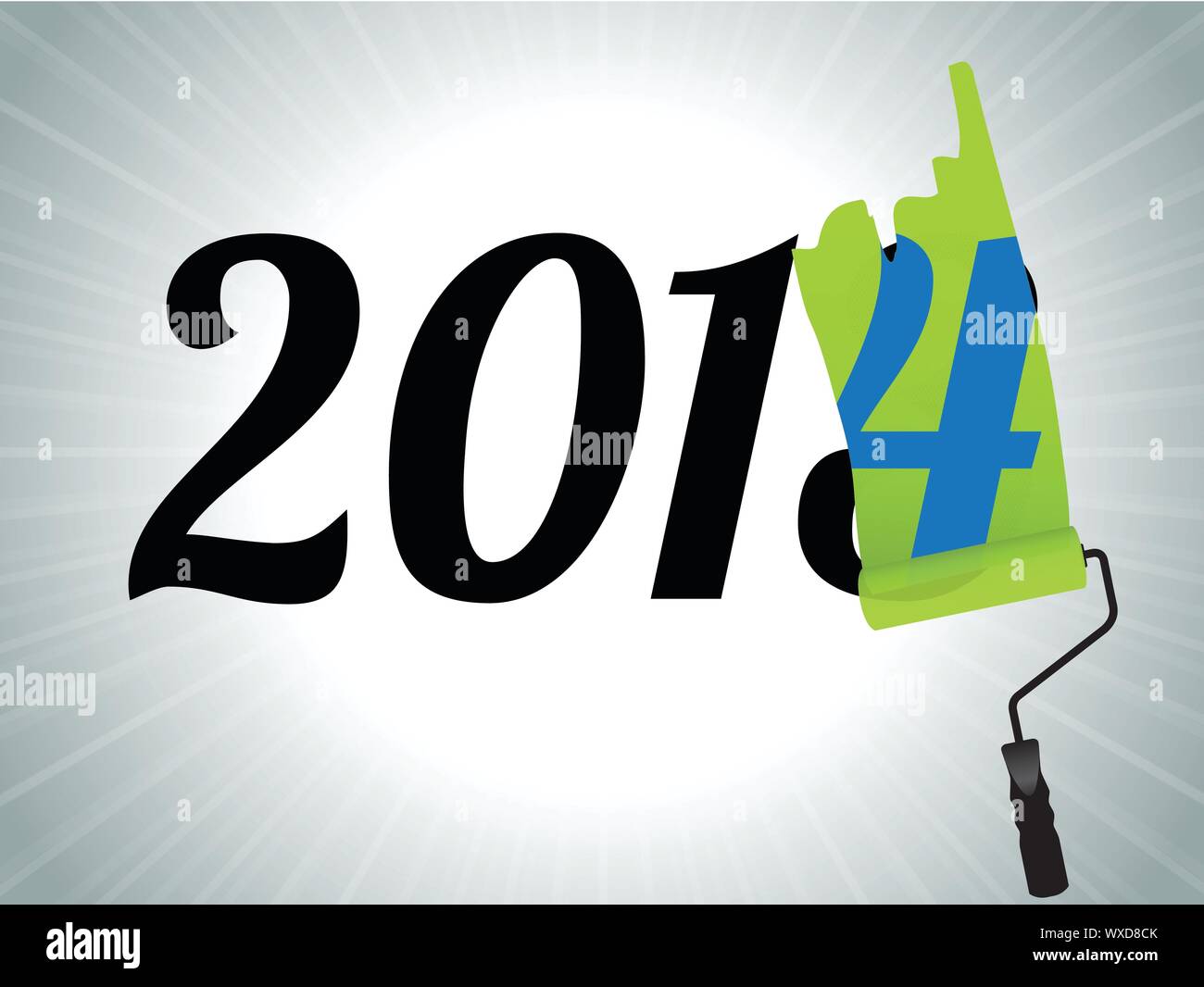 2013 background repainted for 2014 Stock Vector