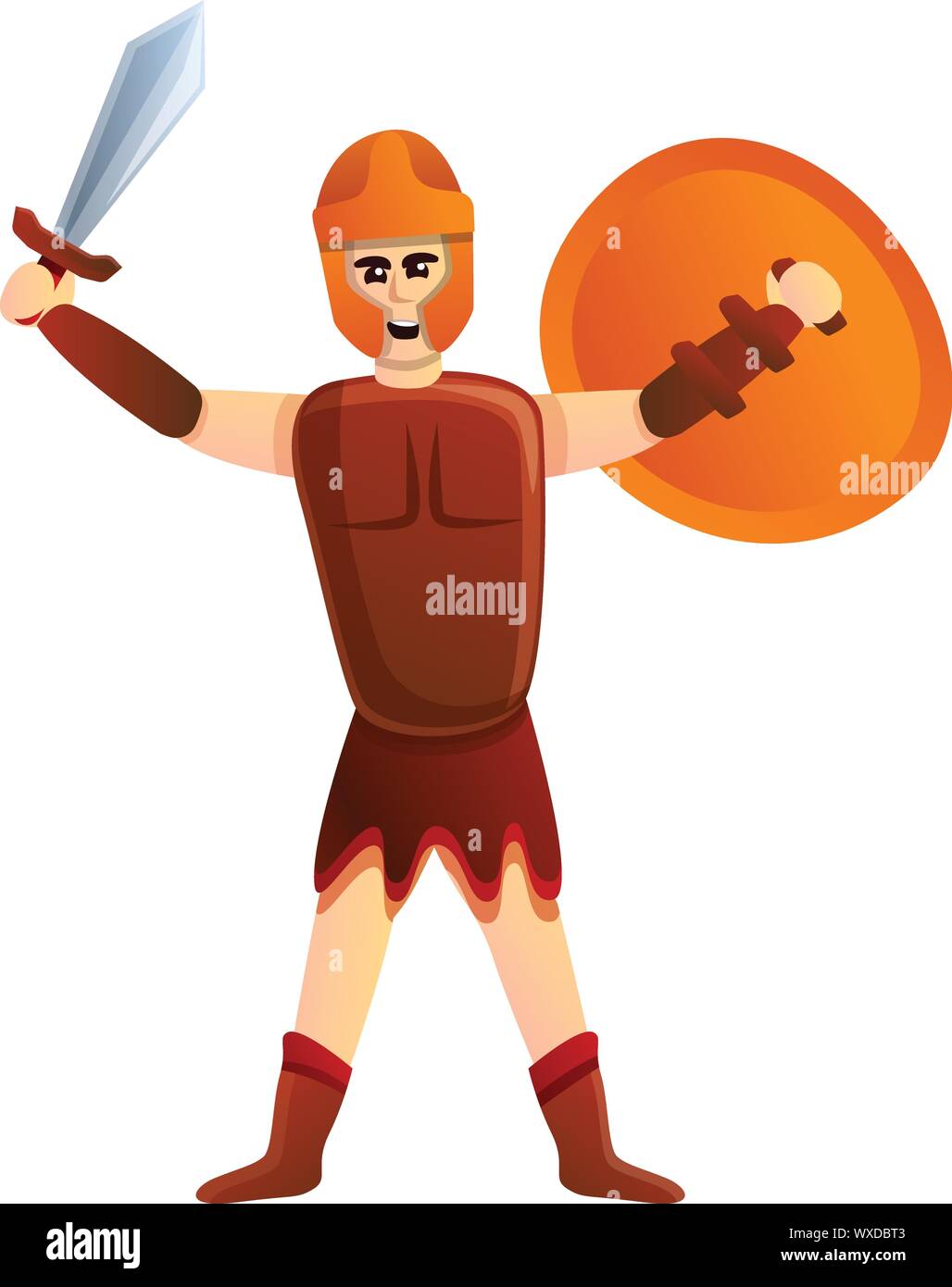 Gladiator icon. Cartoon of gladiator vector icon for web design isolated on white background Stock Vector