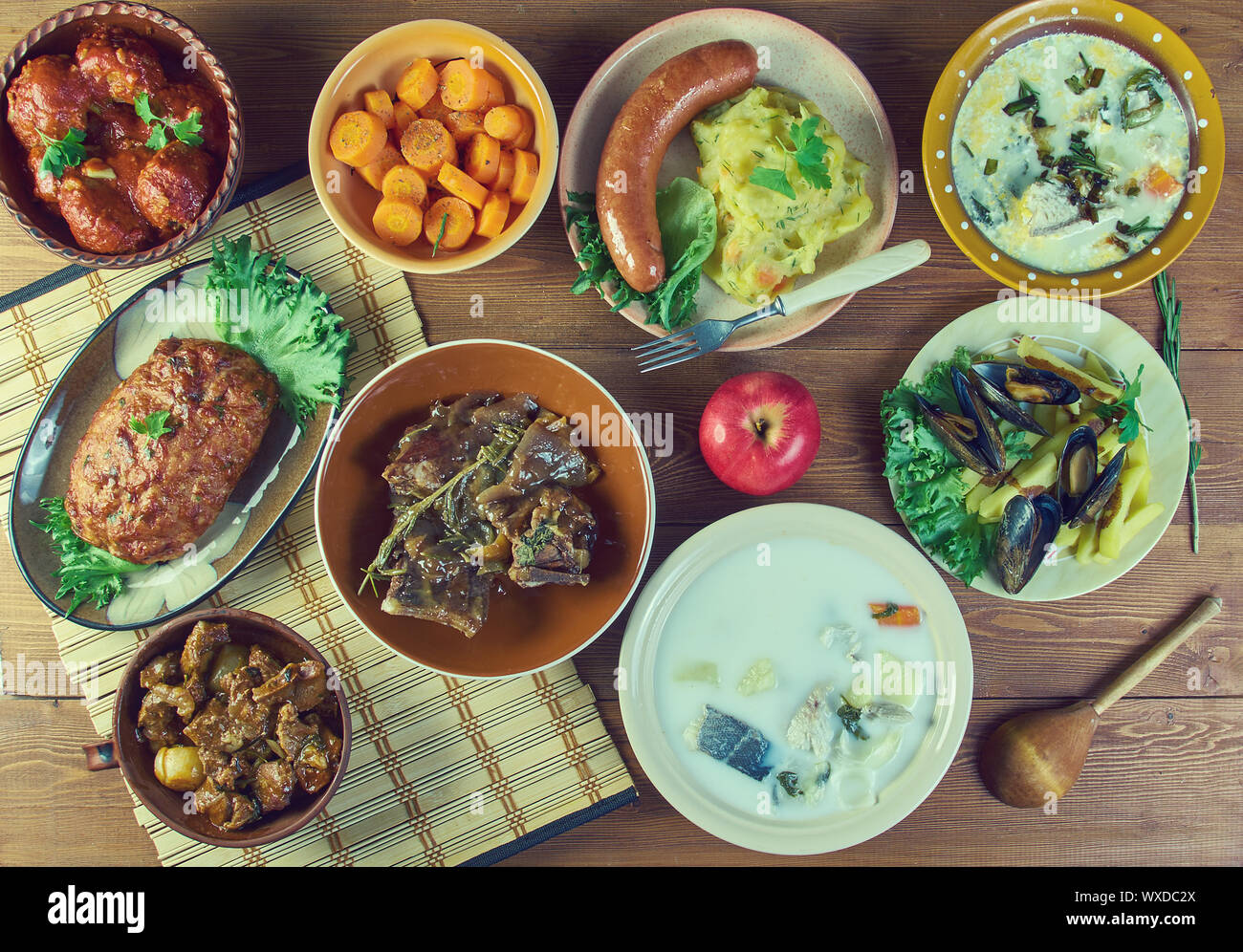 Belgian national  cuisine Stock Photo