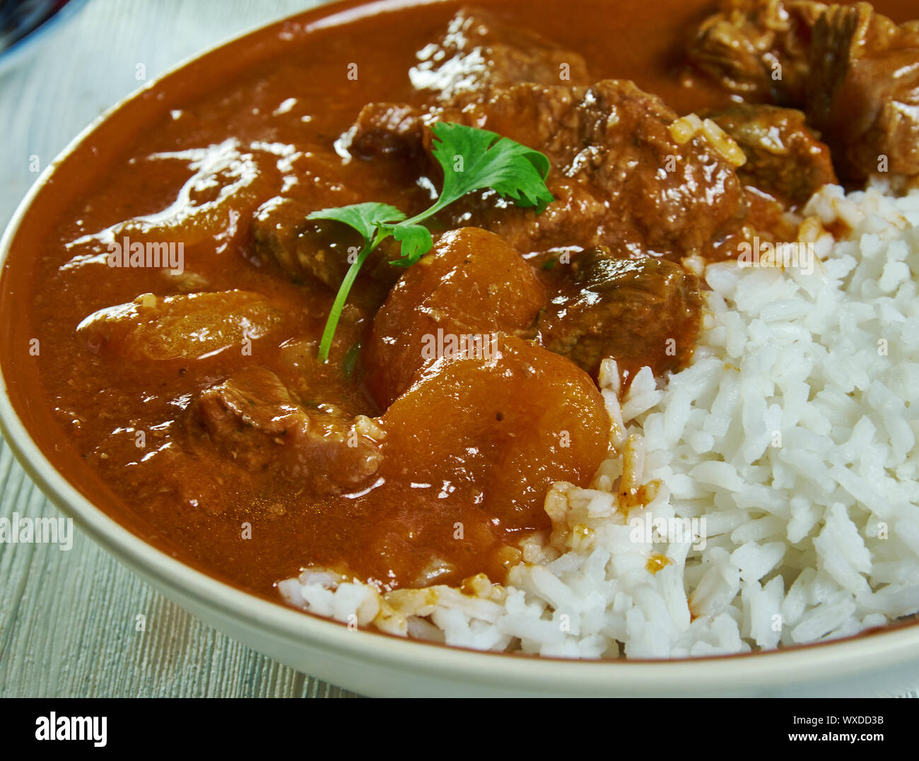 Lamb And Apricot Cape Malay Curry Stock Photo Alamy