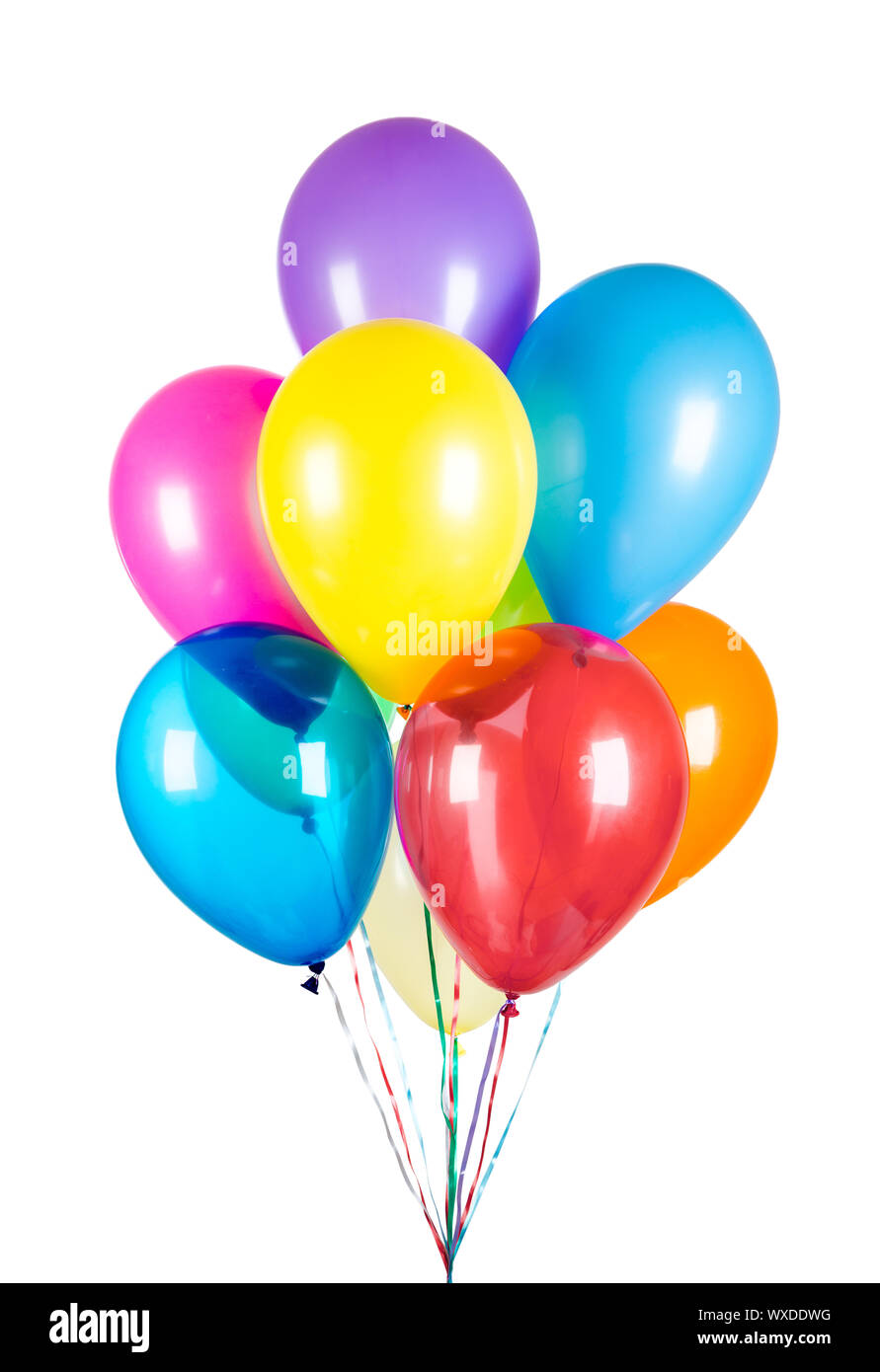 Balloons isolated on white background Stock Photo - Alamy