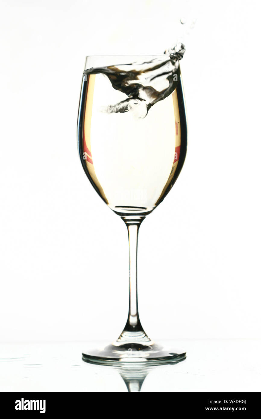 drink in glass splash Stock Photo