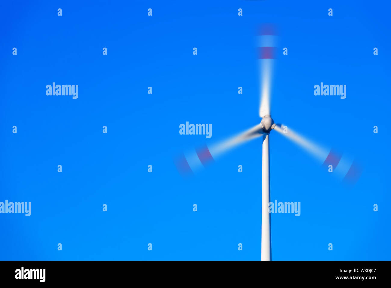 wind energy detail blue sky Stock Photo