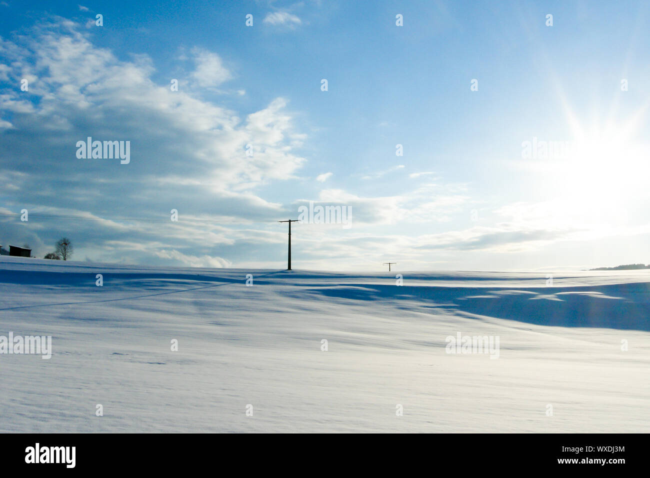 Cold sunny blue sky winter hi-res stock photography and images - Alamy