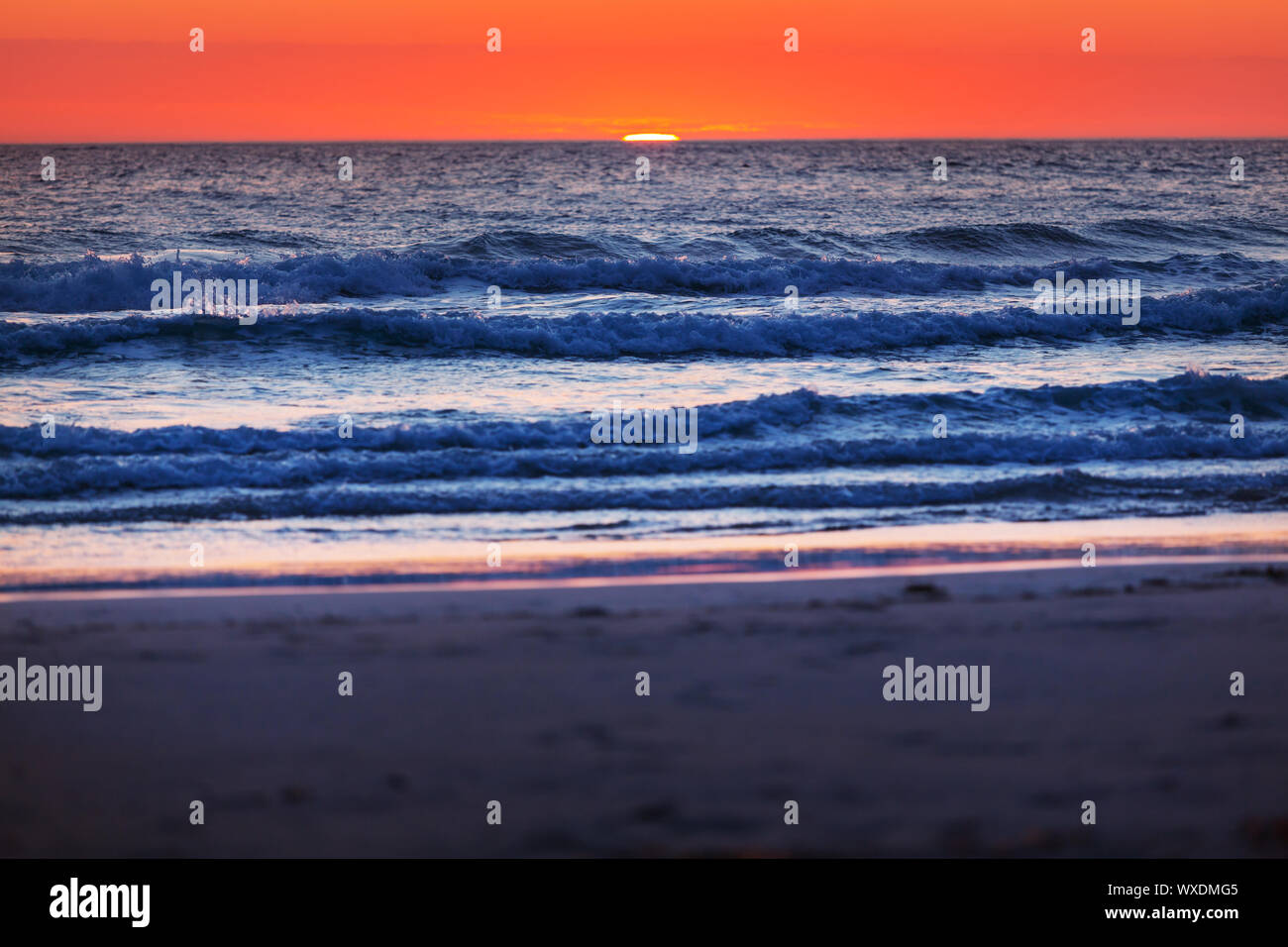 Sea sunset Stock Photo